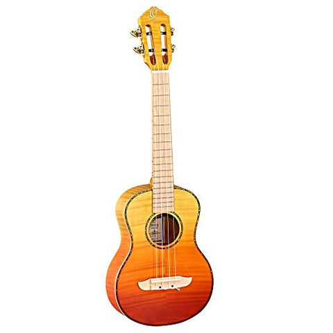 Ortega Guitars, 4-String Prism Series Slotted Headstock Tenor Ukulele w/Bag, Right (RUPR-TQB)