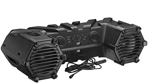 Bluetooth Amplified All-Terrain Sound System w/ED Light Bar  Large Front Storage Compartment and 8-in Marine Speakers and 1.5-in Weatherproof Tweeters