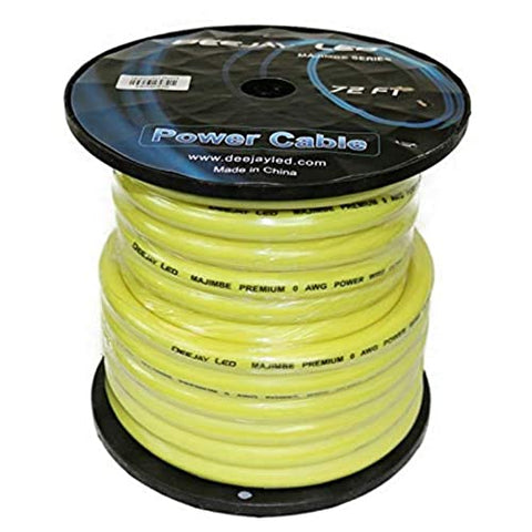 DEEJAY LED TBH0AWGKIT Auto Amplifier Installation Kit with #0-AWG CCA Main Power Cables, RCA Cables, Fuse Holder and More Ring and Spade Insulators Ten 3-in Wire Ties Flexible RCA Wire