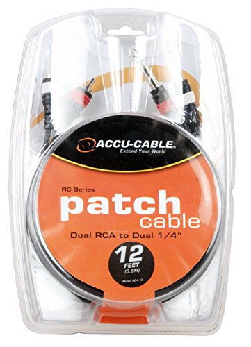 12 FOOT DUAL RCA TO 1/4
