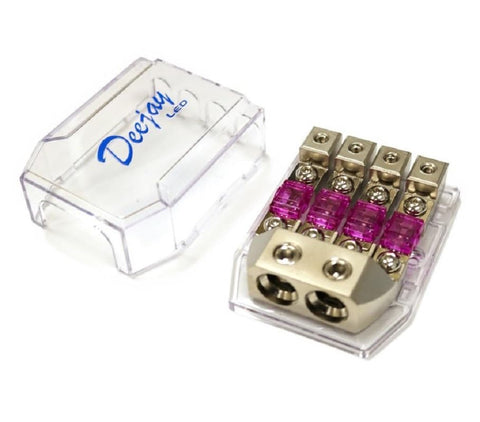 DEEJAYLED 4 FUSE HOLDER 1/0 TO 4 OR 8 OU