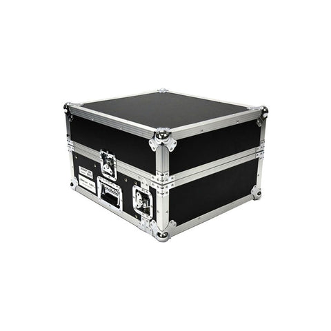 Deejay LED Fly Drive Amplifier Rack Case with 10U Slant Mixer Rack and 2U Vertical Rack