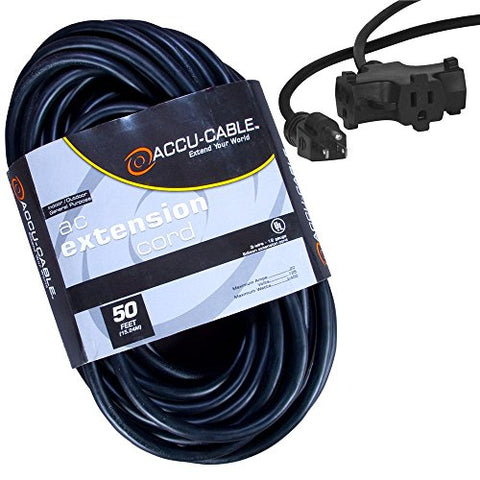 BLACK50 FOOT 12/3GAUGE EDISON 3FER