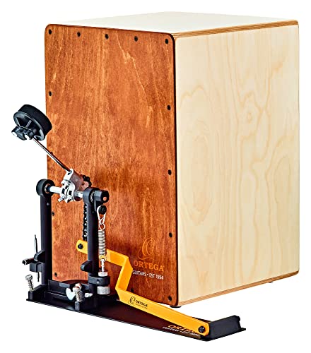 Ortega Guitars Ortega Series Hands Free Percussion-Stomp Box Bundle Incl. Cajon, Left-Foot Pedal Plus 2 x Bags (OSTCBJ-L-BU)