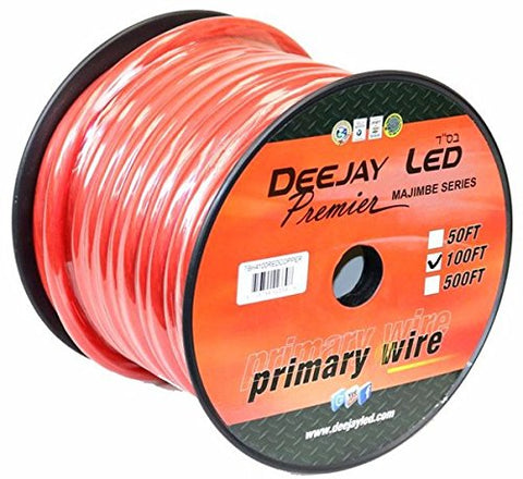4-Gauge 100 Foot Red Pure Copper Stranded Power Cable