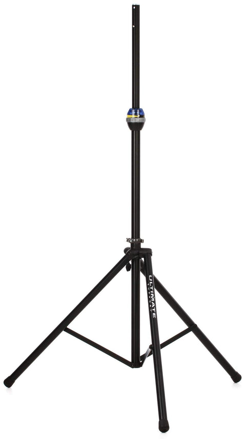 TeleLock Series Lift-assist Aluminum Speaker Stand with Integrated Speaker Adapter - Extra Height & Leveling Leg