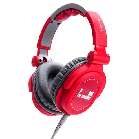 IDANCE Full-Range Headphones for iPhone/iPad/iPod, 15Hz-20KHz Frequency, 40ohms Impedance, 3.5mm Plug Adapter, Pink/Purple