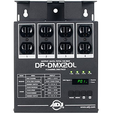 DMX DIMMER PACK 4CHL 20AMP