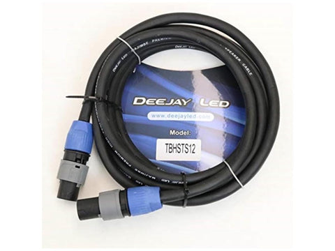 12 Foot Length SPEAKON 4-Connector to SPEAKON 4-Connector Audio Cable