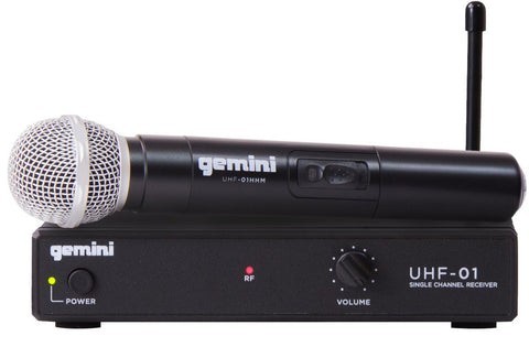 Gemini Sound UHF-01M F2 - Premium Handheld Wireless Microphone with Dynamic Range, Ideal for Stage Performances, Conferences, and Events
