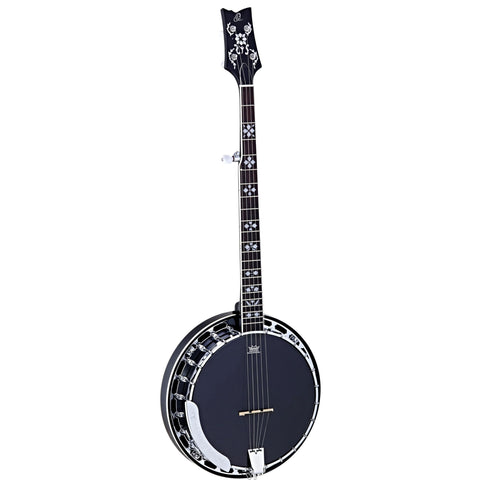Ortega Guitars Raven Series 5-String Banjo w/Bag, Right (OBJ450-SBK)