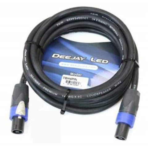 6 Foot Length SPEAKON 4-Connector to SPEAKON 4-Connector Audio Cable