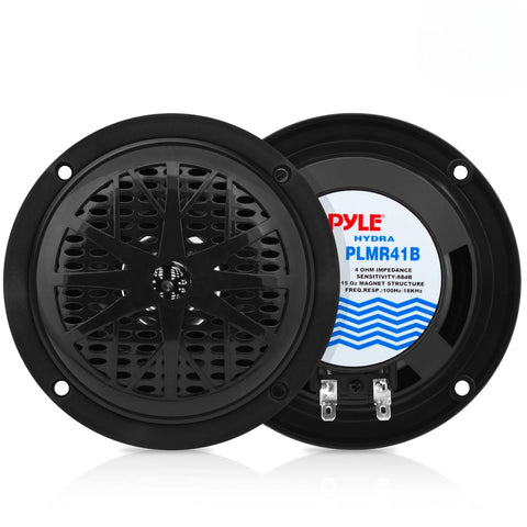 Pyle Universal Mount Front Rear Camera - Marine Grade Waterproof Built-in Distance Scale Lines Backup Parking/Reverse Assist Cam w/ Night Vision LED Lights 420 TVL Resolution & RCA Output PLCM37FRV