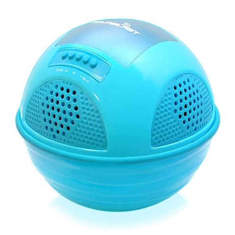 Aqua Blast Bluetooth Floating Pool Speaker System with Built-in Rechargeable Battery and Wireless Music Streaming (Blue Color)