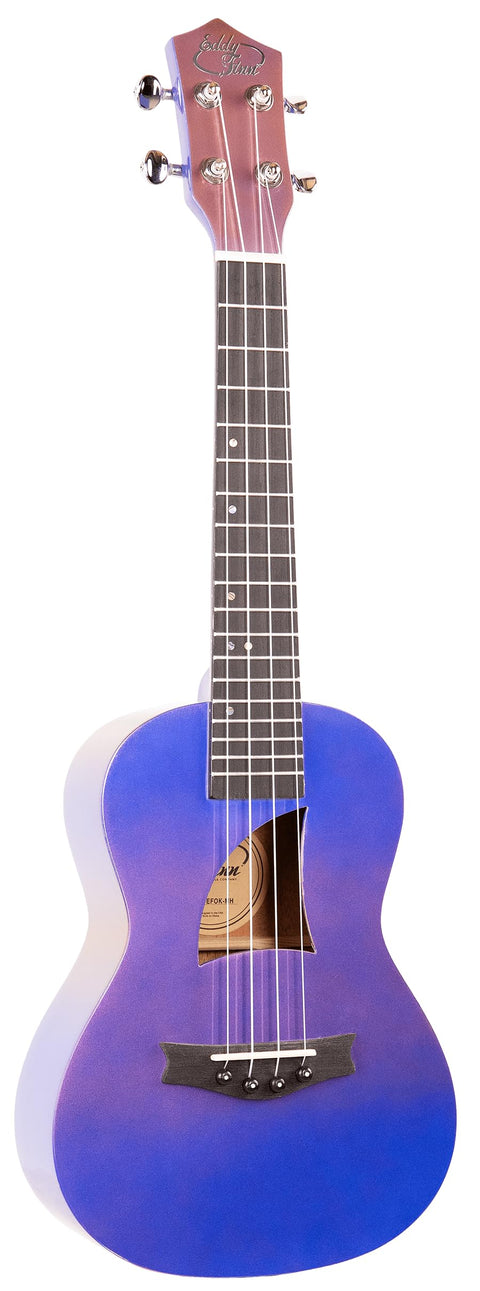 Eddy Finn Ocean King Series Concert Ukulele with Gig Bag, Mystic Hydra