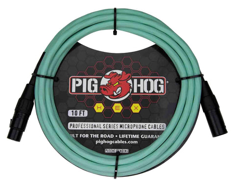 PIGHOG HEX SERIES MIC CABLES 10FT SEAFGR