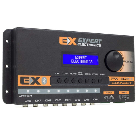 EXPERT PX8.2CONNECTHILO HI to Low RCA Outputs 8-Channel, 15-Band Audio Processor Equalizer Car Speaker Systems, Black