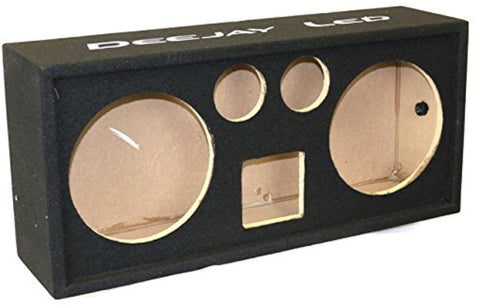 Chuchera Holds Two 10-in Woofers plus One Horn Plus Two Tweeters Empty Car Speaker Box Black