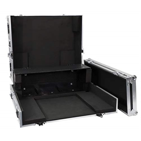 DEEJAY LED Fly Drive Case For Yamaha QL5 64CH Digital Mixing Console w/Wheels BLACK Color - TBHYAMQL5DOGHOUS