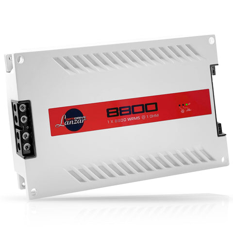 One Channel 11000 Watts Max 1 Ohm Car Audio Mono Amplifier w/Highpass Filter and Low Pass Filter WHITE/Red Label