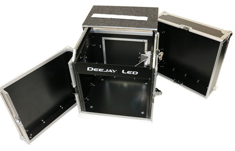 DEEJAY LED Fly Drive Rack Case 8U-Space ideal for DJ Amplifiers w/Sliding Laptop Shelf - TBHM8ULT