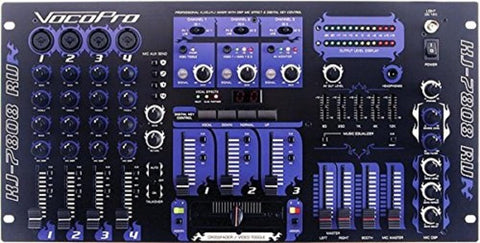 Professional KJ/DJ/VJ Mixer with DSP Mic Effect and Digital Key Control