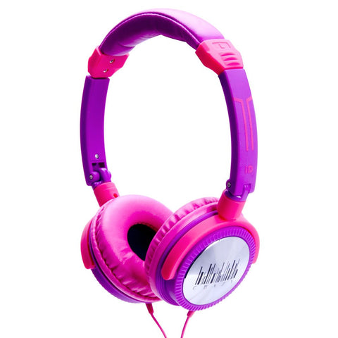 IDANCE PINK & PURPLE DJ HEADPHONES MIC I