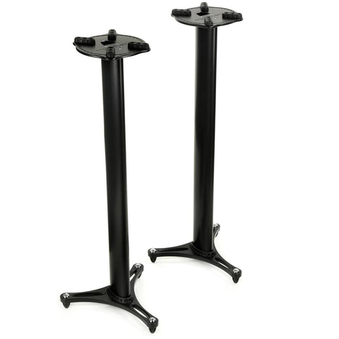 Ultimate Support MS-90-45 MS Series 45" Professional Column Studio Monitor Stands Pair - Black w/Red Accents
