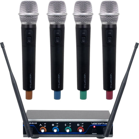 Digital-QUAD-H2 - Four Channel Wireless Handheld Microphone System  inchesMic-on-Chip inches Technology