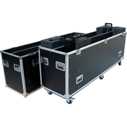 Deejay LED Hard Fly Drive LED Case for Two 80" or 90" LED/Plasma Televisions or Monitors