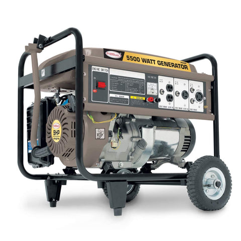 5 500 Watt Gas Powered Portable Power Generator Runs eight hours at half load