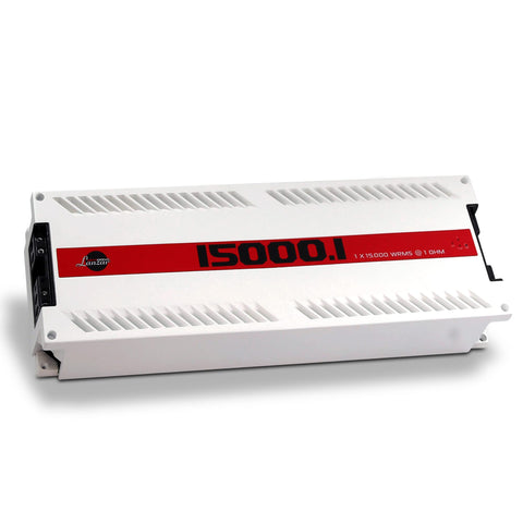 One Channel 15000 Watts Max 1 Ohm Car Audio Mono Amplifier w/Subsonic Filter WHITE/Red label