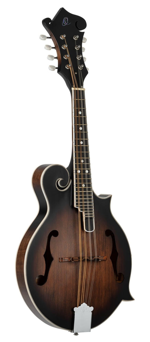 Ortega Guitars, 8-String Americana Series F-Style Mandolin, Right, Whiskey Burst (RMF30-WB)