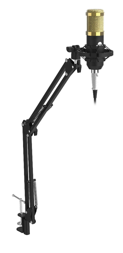 Adjustable Suspension Boom scissor Arm stand with Integrated Shock Support Mount Mic holder (Microphone not included)