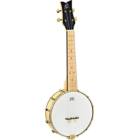 Ortega Guitars, 4-String Banjolele Series Acoustic-Electric Banjo-Ukulele w/Bag, Right, Droitier (OUBJE90-MA)