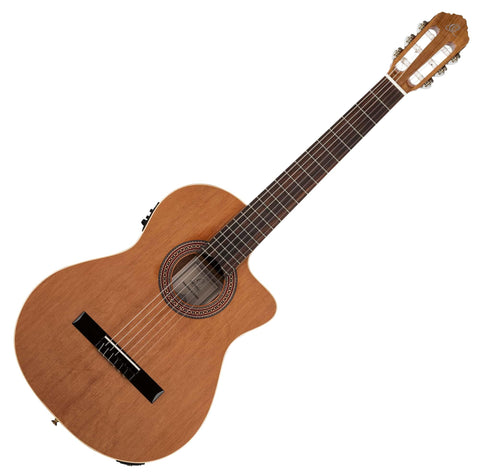 Ortega Guitars 6 String Traditional Series - Made in Spain Solid Top Classical Guitar w/Bag, Right (R190)