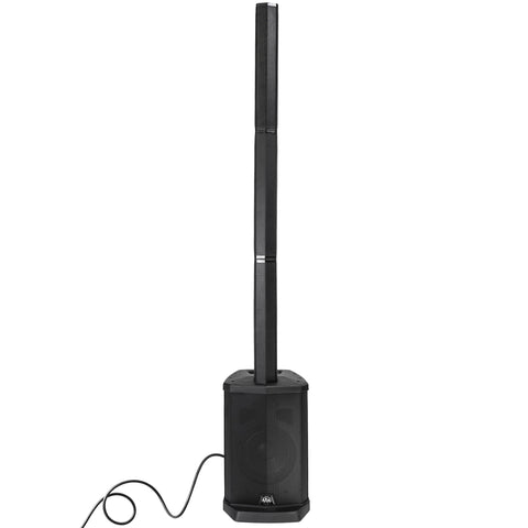 Gemini Powered Line Array PA System with Subwoofer - Column Array Speakers 1200W, Built-in Mixer, Bluetooth Streaming, Adjustable Height Tower Speakers for DJ, Karaoke, Live Performance (WPX-2000)