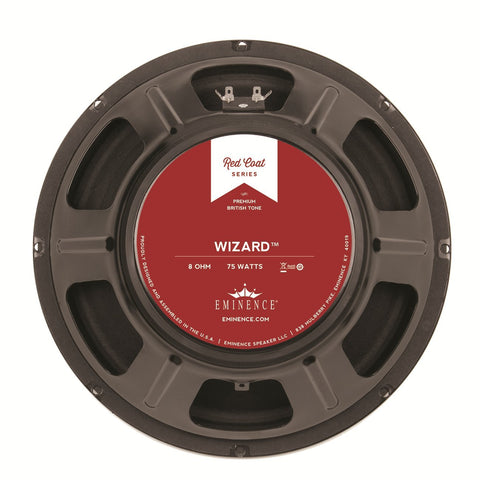 The Eminence Wizard guitar speaker will put a spell on your tone. Very articulate  but w/a hint of grit. Nice sustain & exceptionally good tight bottom. Classic Rock tones of the 60s & 70s.