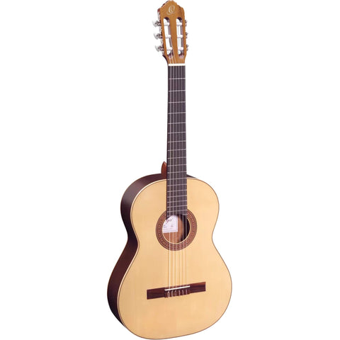 Ortega Guitars 6 String Traditional Series Flamenco Solid Top Made in Spain Classical Guitar w/Bag, Right (R270F)
