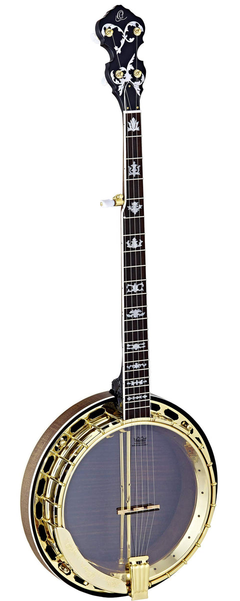 Ortega Guitars Facon Falcon Series 5-String Flamed Maple Resonator Banjo w/Bag, Right (OBJ850-MA)