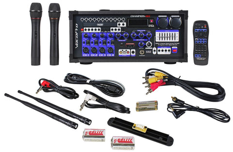 CHAMPION-REC-H4 200W Multi-Format Portable P.A. System with Digital Recorder / VHF Wireless Mic System