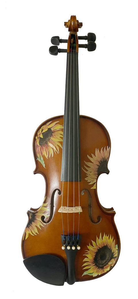 Sunflower Deluxe Violin Outfit w'pearl fine tuners