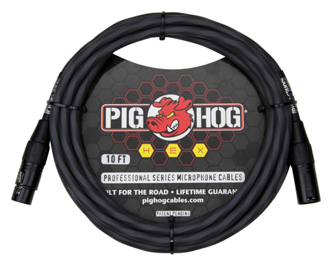 PIGHOG HEX SERIES MIC CABLES 10FT GREY