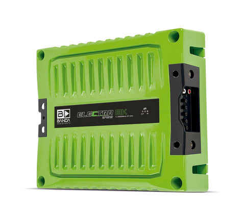 GREEN Competition Vehicle BASS Audio Amplifier w/Built in Subsonic Filter up to 9000 Watts RMS PROFESSIONAL HANDLES 1 OHM