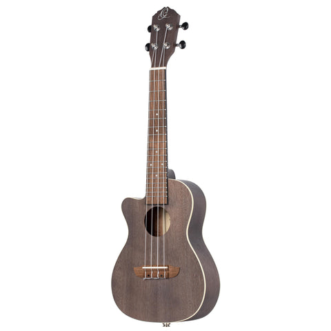 Ortega Guitars, 4-String Earth Series Concert Ukulele, Right, Transparent Fire Red, Acoustic (RUFIRE)