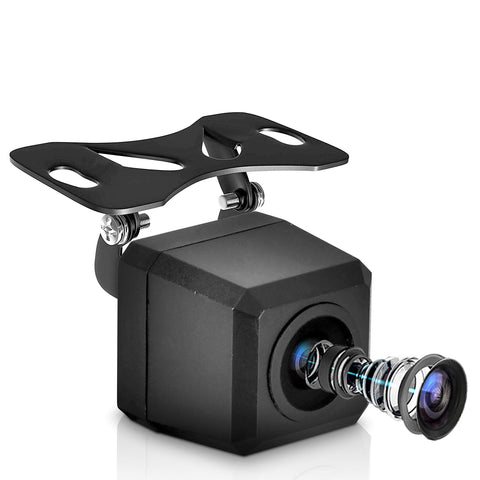 Pyle Universal Front and Rear Dash Camera - 580 x 540 Pixels Compact Mini Car Backup Camera with Night Vision, Waterproof IP-68, 170° Adjustable Viewing Angle, Reverse & Rearview Parking Assistance