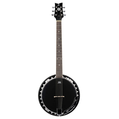 Ortega Guitars Raven Series 5-String Banjo w/Bag, Right (OBJ450-SBK)