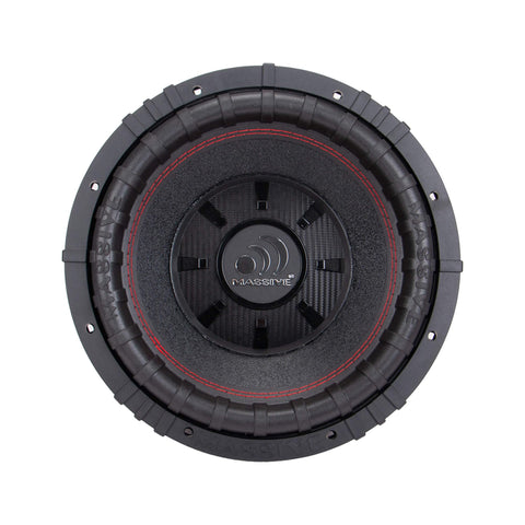 Massive Audio GTR124 | 10" 1000 Watts RMS / 1500w MAX Dual 4 Ohm Subwoofer with Grill