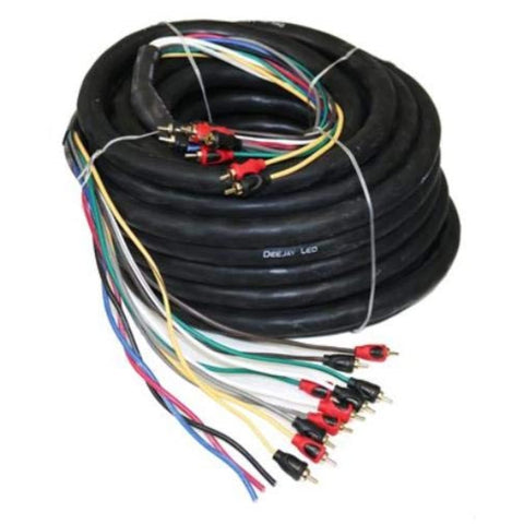 52-Foot Multi-Amp Accessory Cable 10 RCA Shielded Cables Plus Three Power