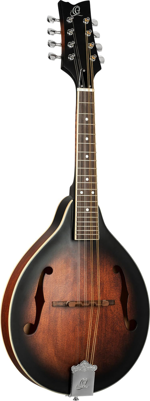 Ortega Guitars, 8-String Americana Series A-Style Mandolin, Right, Whiskey Burst (RMA30-WB)